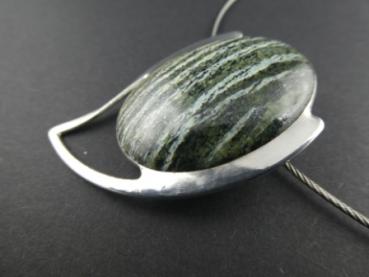 Silberauge (Serpentin) Kettenanhänger